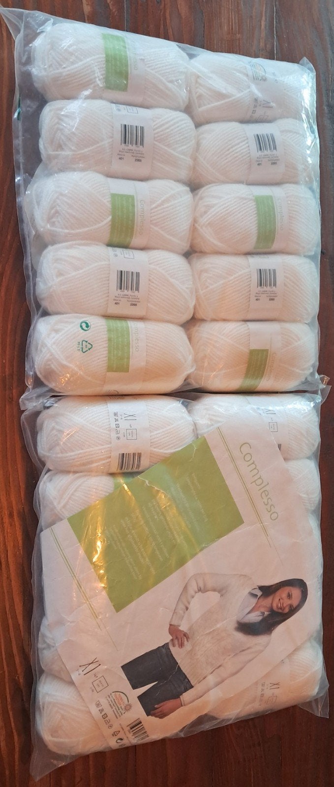 Groot CoComplesso Breipakket Trui – Wit – 20 bollen, Ophalen, Nieuw