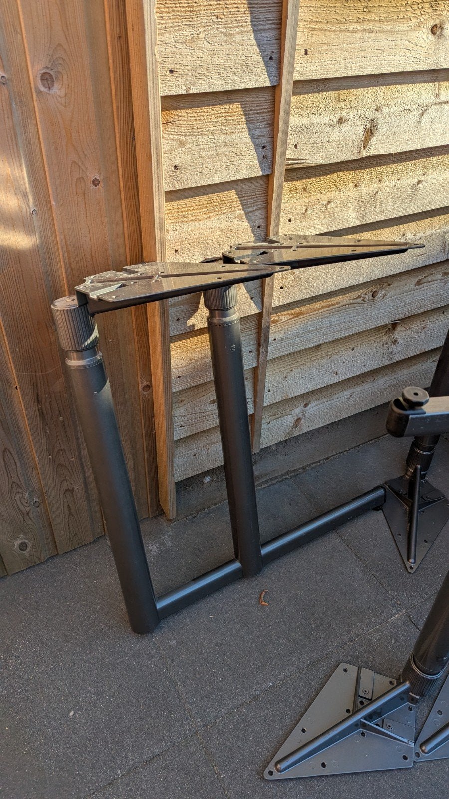Stevige metalen tafelpoten - Büro blad  73.5 cm hoog, Ophalen, Gebruikt