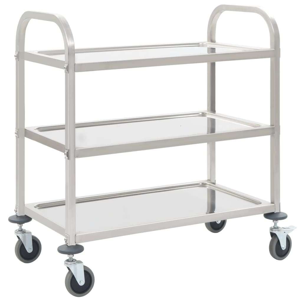 Keukentrolley trolley serveerwagen 3 etages GRATIS BEZORGD!, Overige typen, Verzenden, Metaal, Nvt