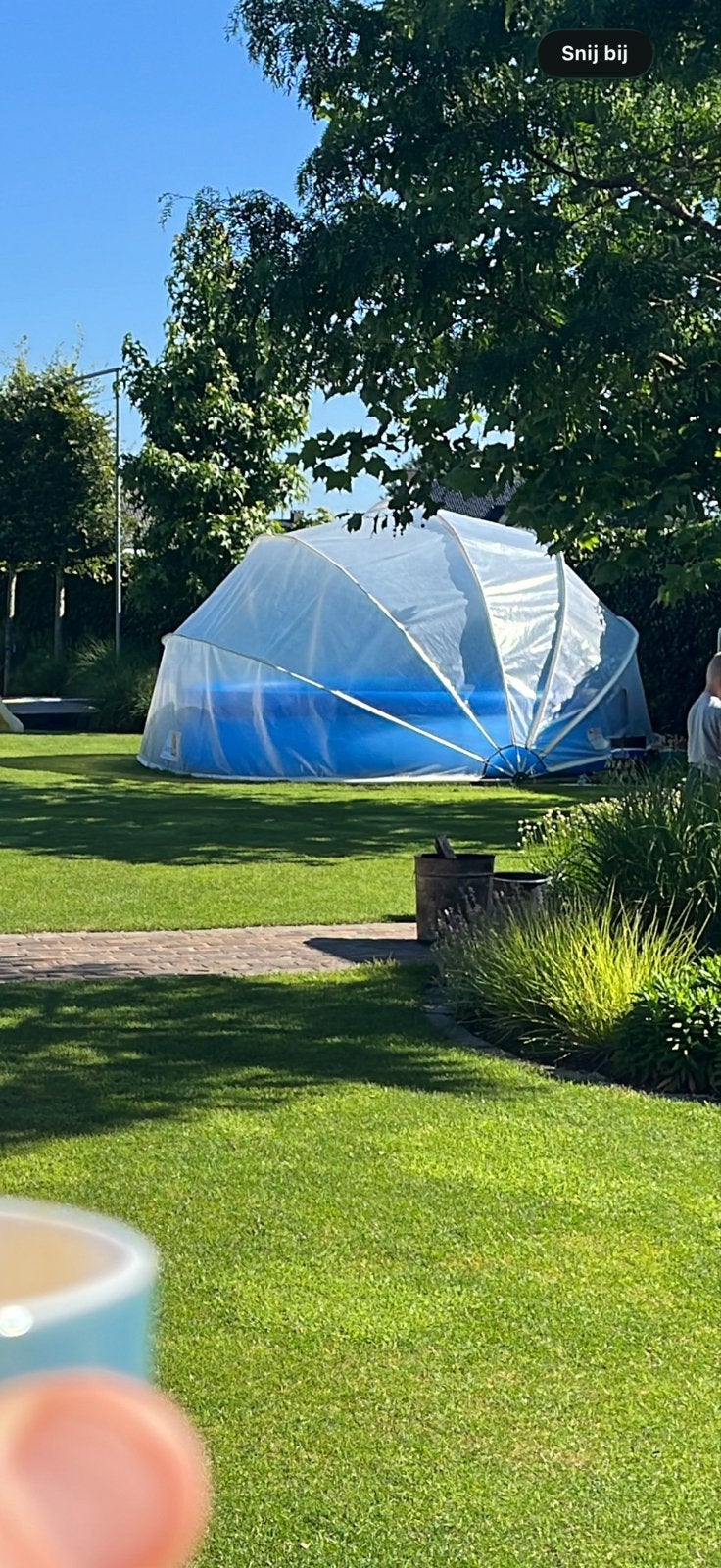 Sunnytent maat M voor zwembad of spa, Ophalen, Gebruikt, Overige typen, 200 tot 400 cm