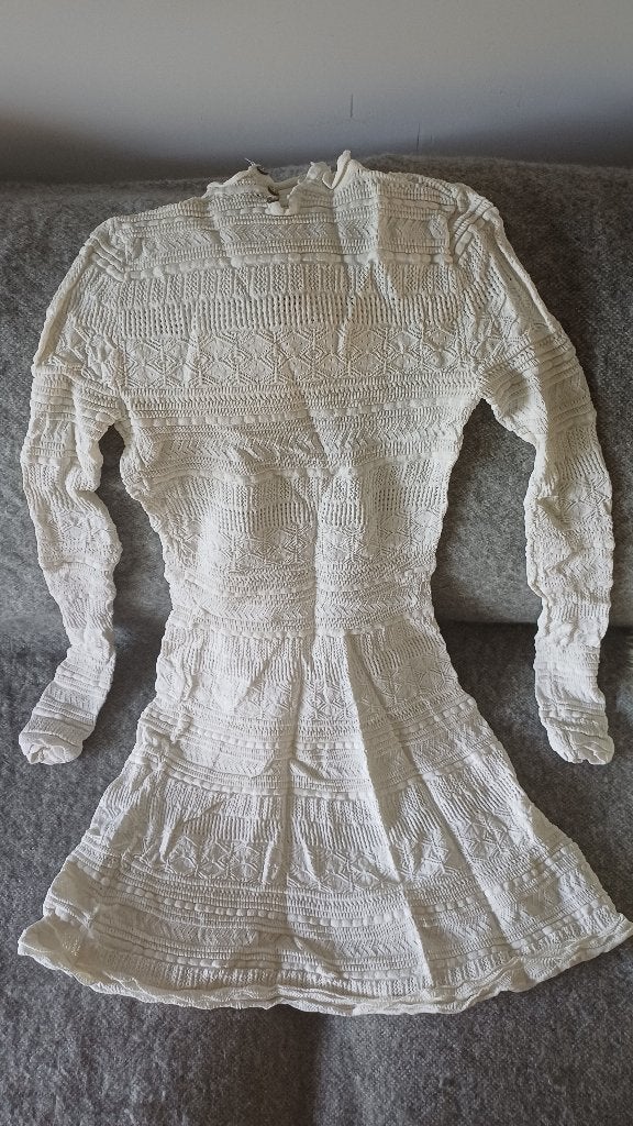 Jurkje NIKKIE ietsje off-white, gehaakt, maat 34, Verzenden, Wit, Nikkie, Maat 34 (XS) of kleiner