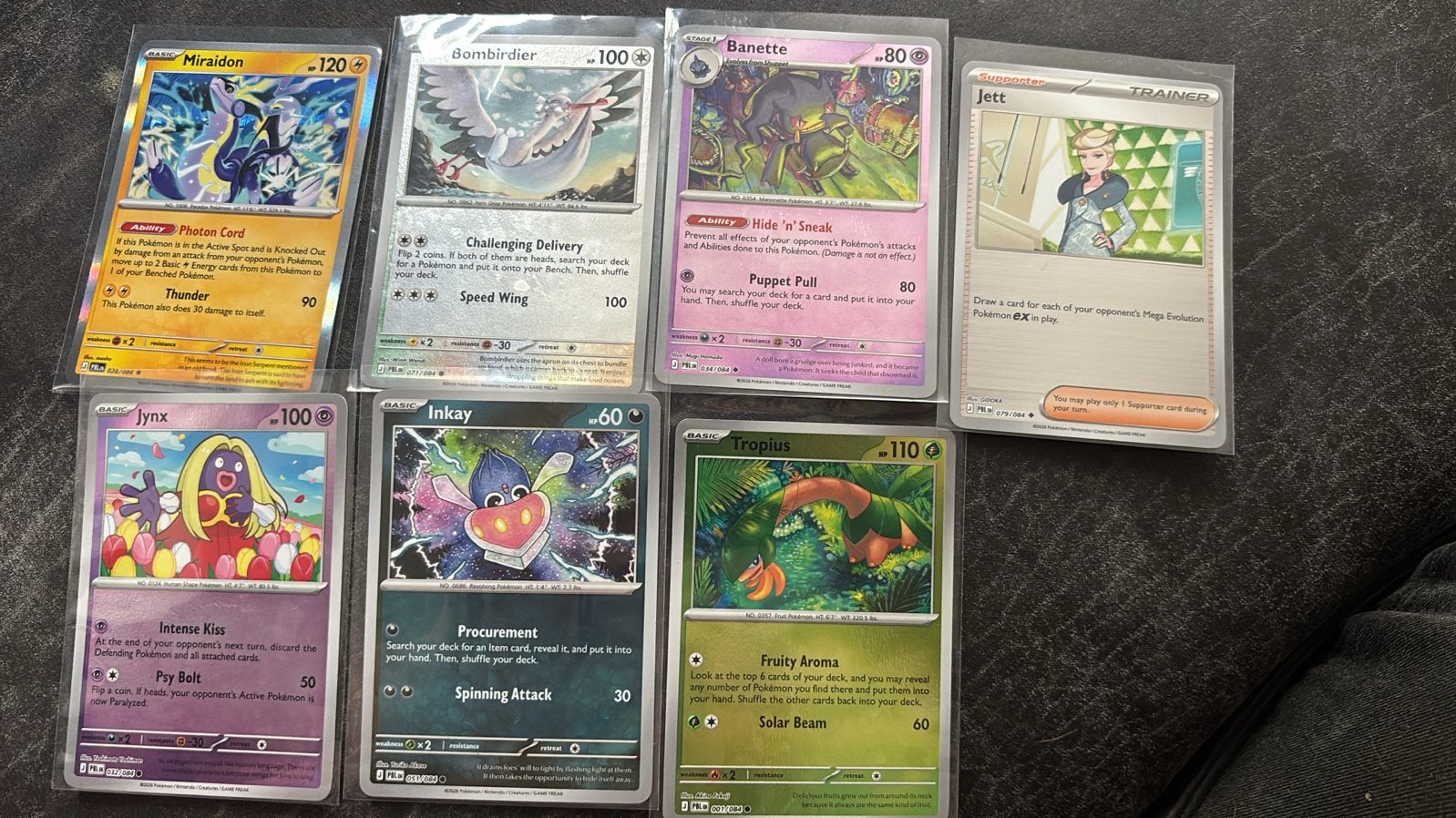 Pokémon Kaarten Collectie - Jynx, Miraidon, Inkay, Tropius, Ophalen of Verzenden, Gebruikt, Meerdere kaarten