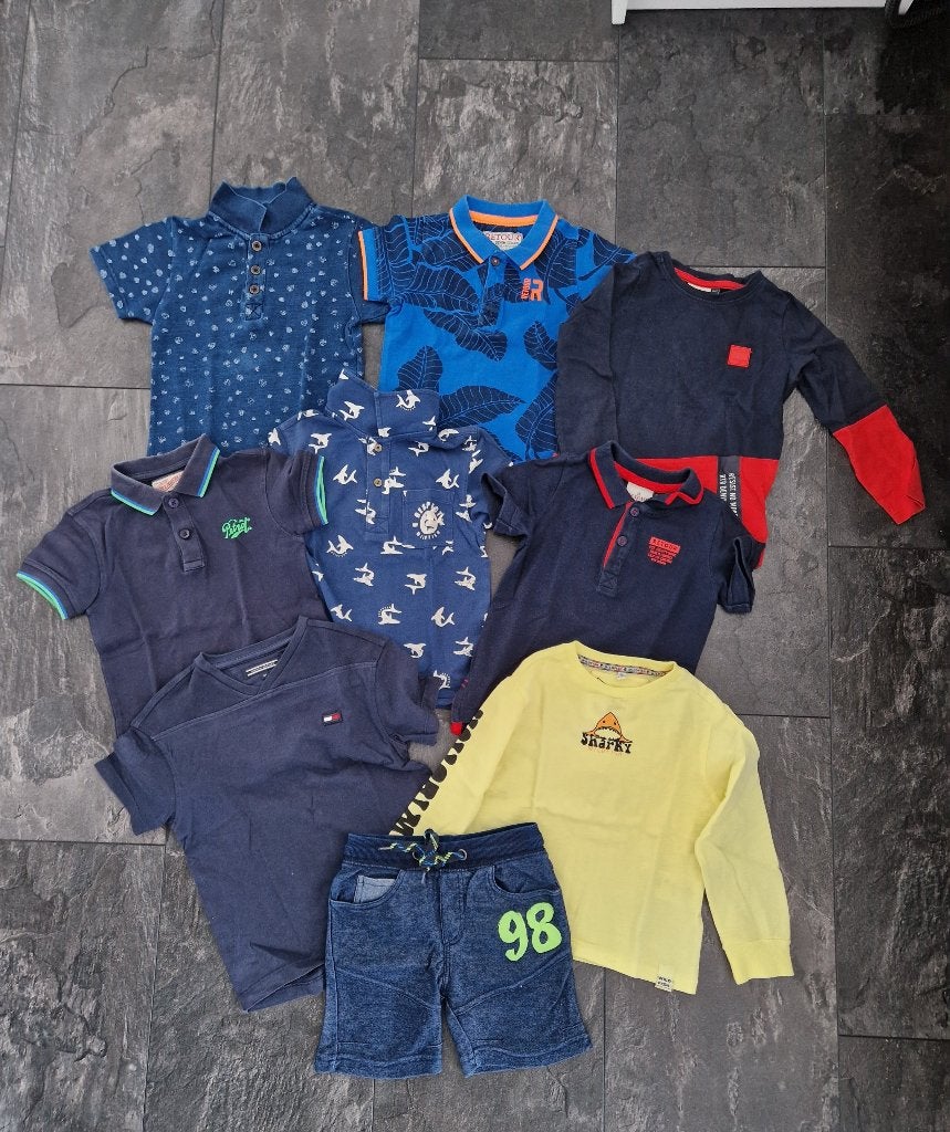 8 Truitjes en 1 short maat 104, Kinderen en Baby's, Kinderkleding | Maat 104, Gebruikt, Verzenden, Diverse merken, Setje