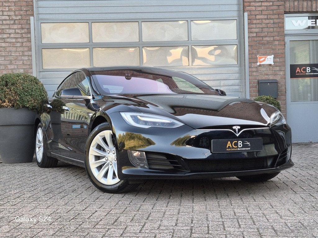 Tesla Model S 75 Business Economy Accu 97% In zeer nette sta, Stoelverwarming, Achterwielaandrijving, Gebruikt, Zwart