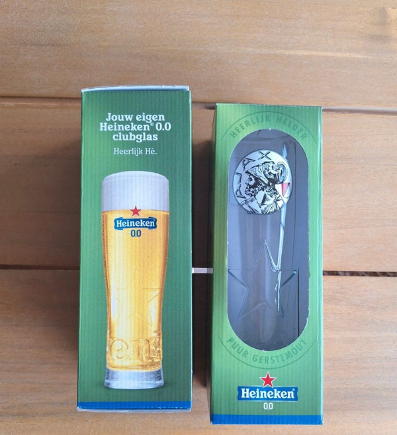 Heineken - Ajax glas | Star glas 0.0 | 25 cl, Ophalen of Verzenden, Nieuw, Glas of Glazen, Heineken
