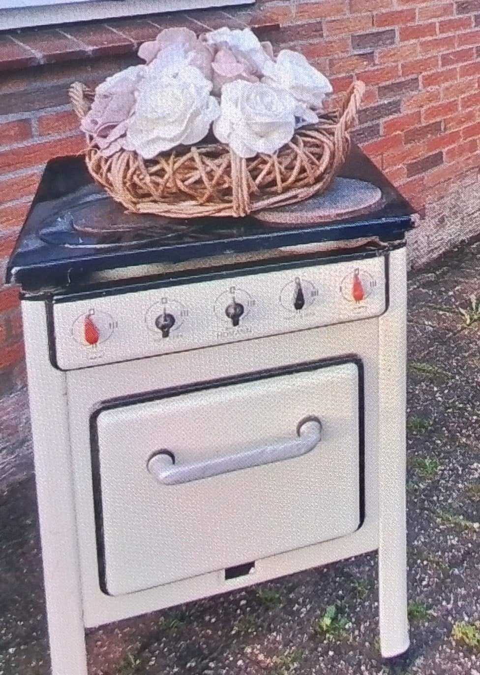 ouderwetse oven , fornuis , Homann , voor decoratie, Ophalen