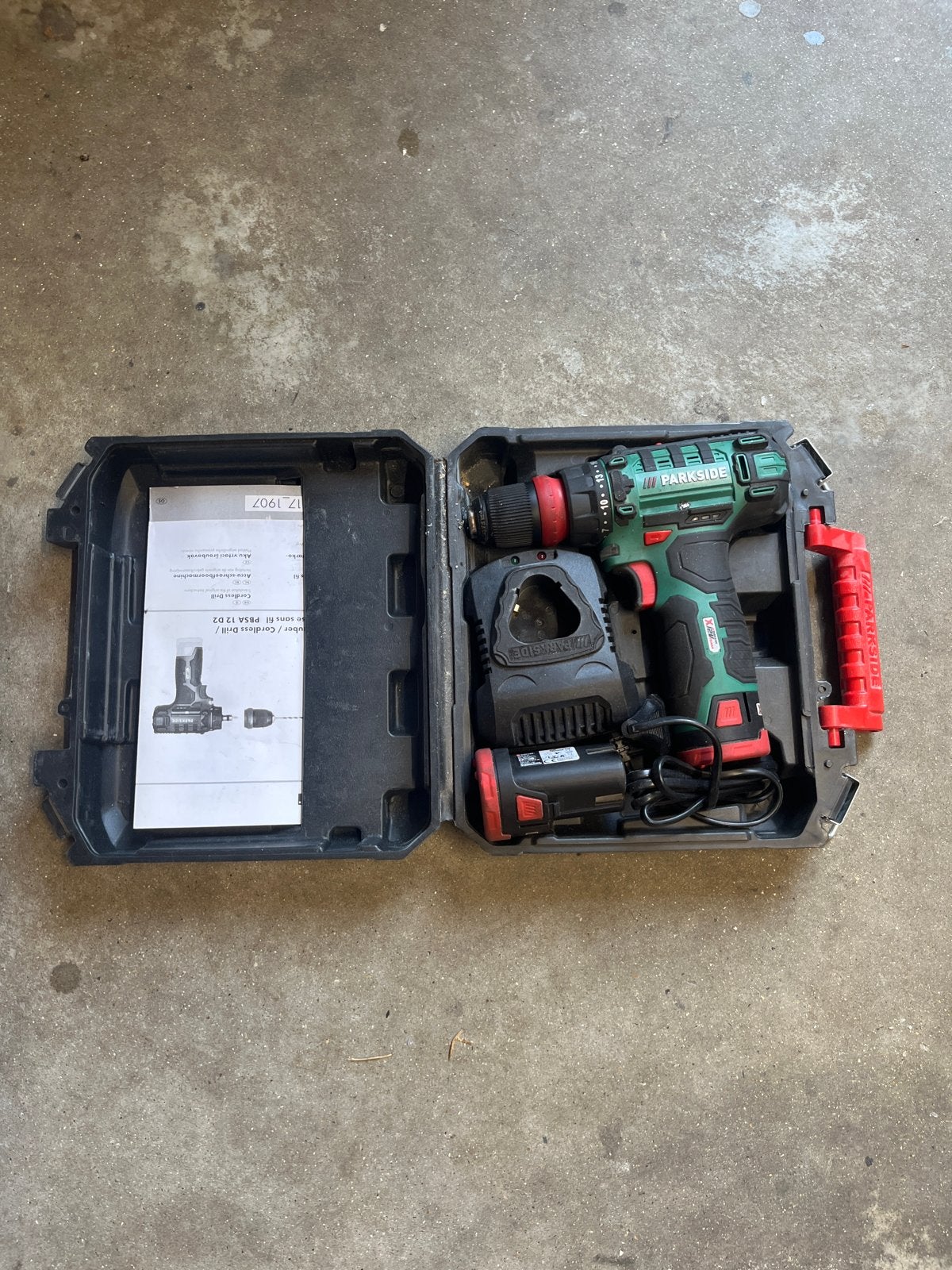 Parkside Accu Schroefboormachine 12V, Gebruikt, Variabele snelheid, Ophalen of Verzenden, Boor- en Schroefmachine