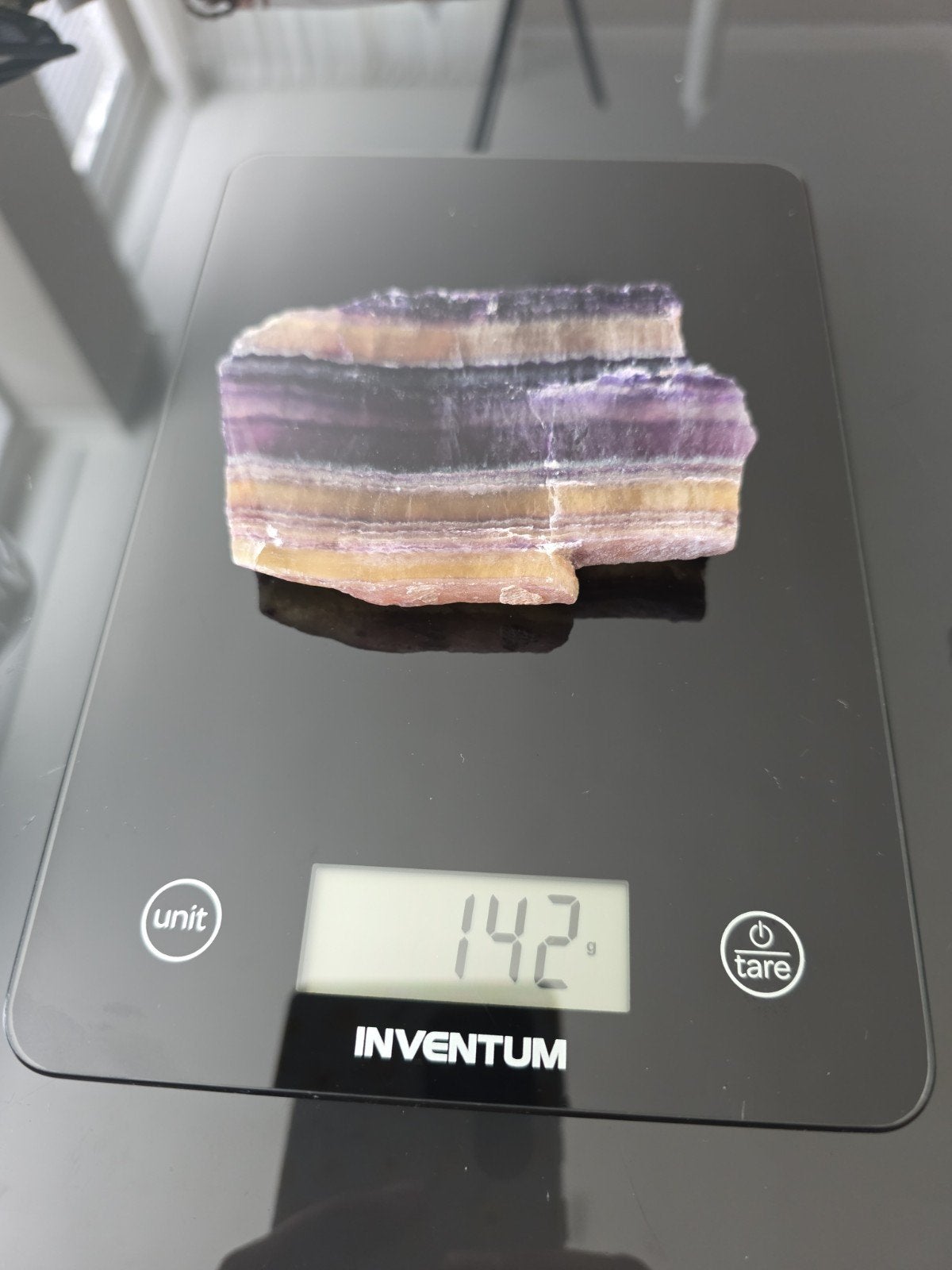 Regenboog Fluoriet Slab - 142 gram, Ophalen of Verzenden, Mineraal