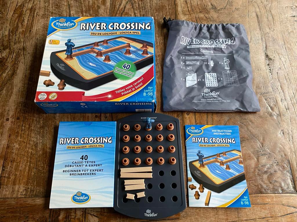 Smartgame River Crossing Denkspel, absolute nieuwstaat, Hobby en Vrije tijd, Gezelschapsspellen | Bordspellen, Zo goed als nieuw