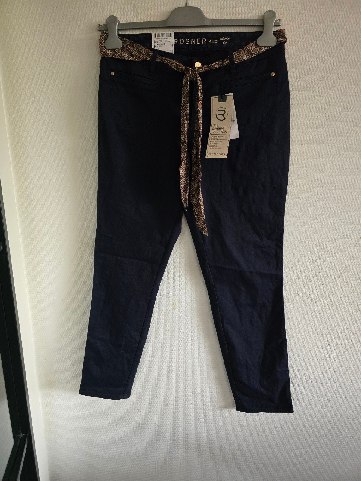 Rosner Alisa Mid-Waist Slim dames Broek Maat 40 " Nieuw ", Maat 38/40 (M), Blauw, Nieuw, Ophalen of Verzenden