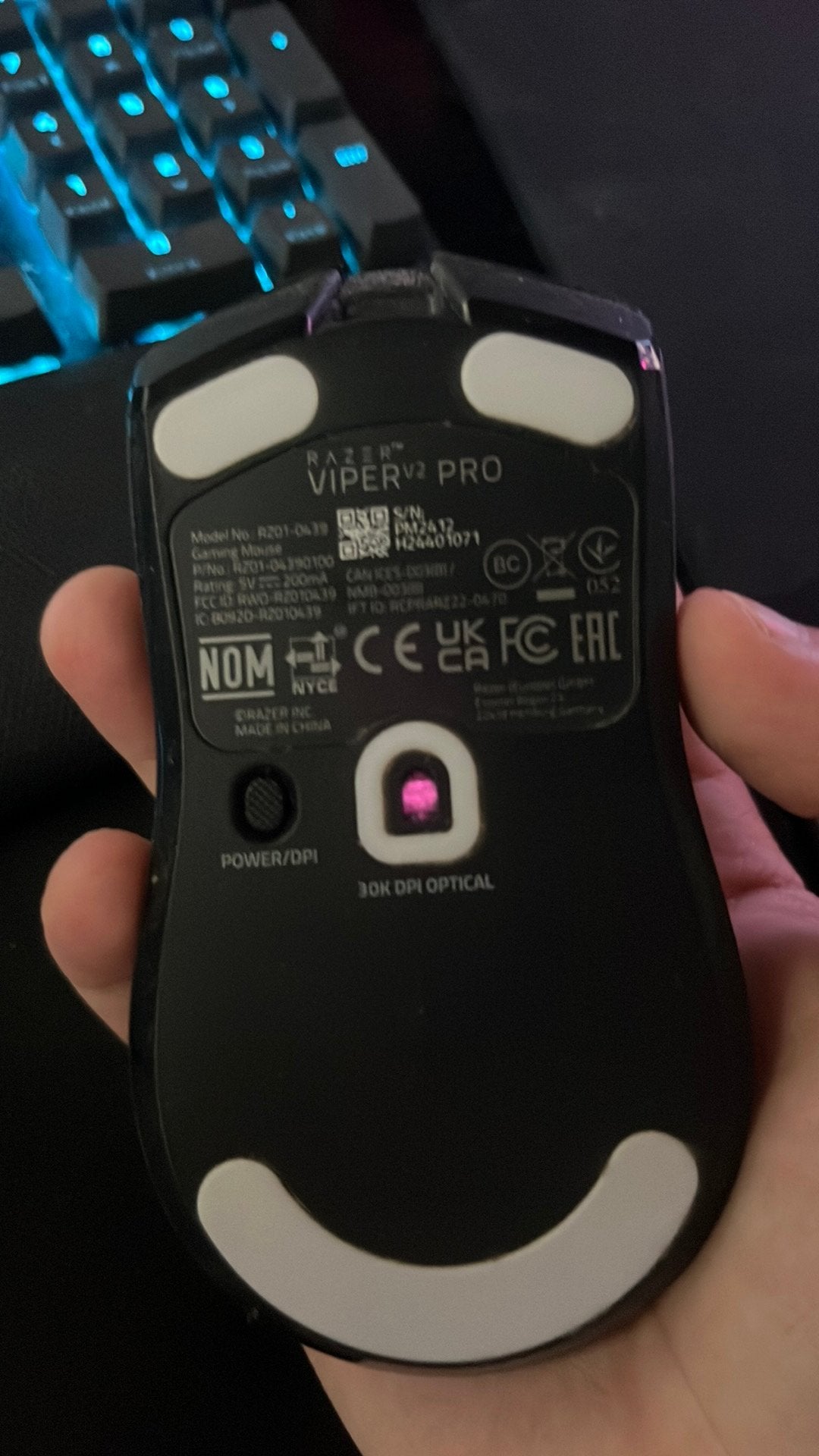 Razer Viper V2 Pro Draadloze Gaming Muis, Computers en Software, Muizen, Rechtshandig, Muis, Gebruikt, Gaming muis