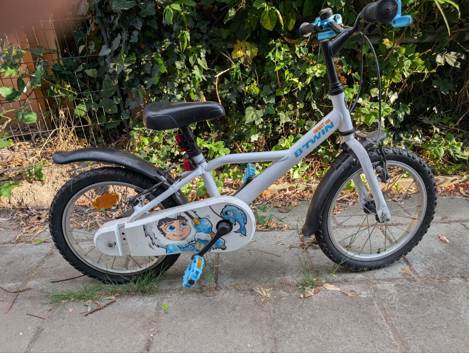 B'Twin kinderfiets 16 inch, Ophalen, Zijwieltjes, Velgrem, B'Twin