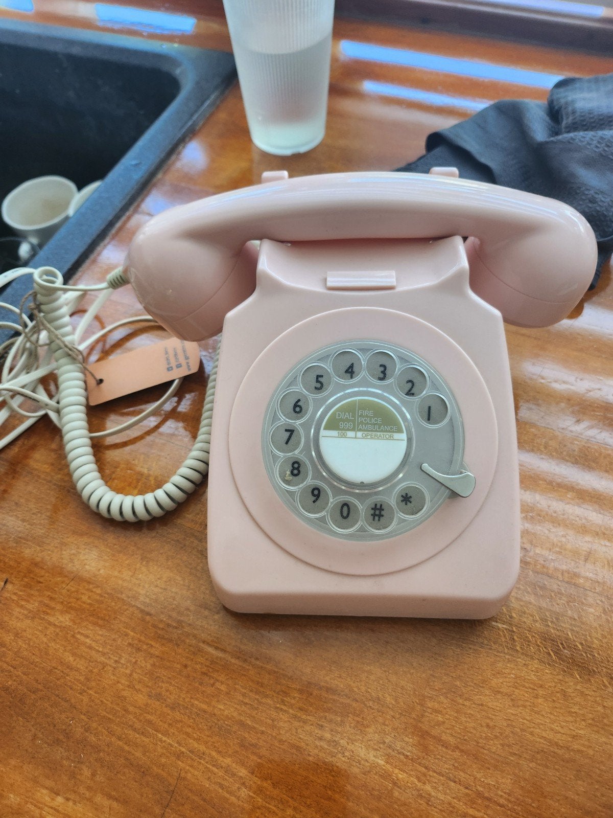Retro GPO Digitale Telefoon - Roze Ouderwetse Stijl, Ophalen, Gebruikt, Met draaischijf