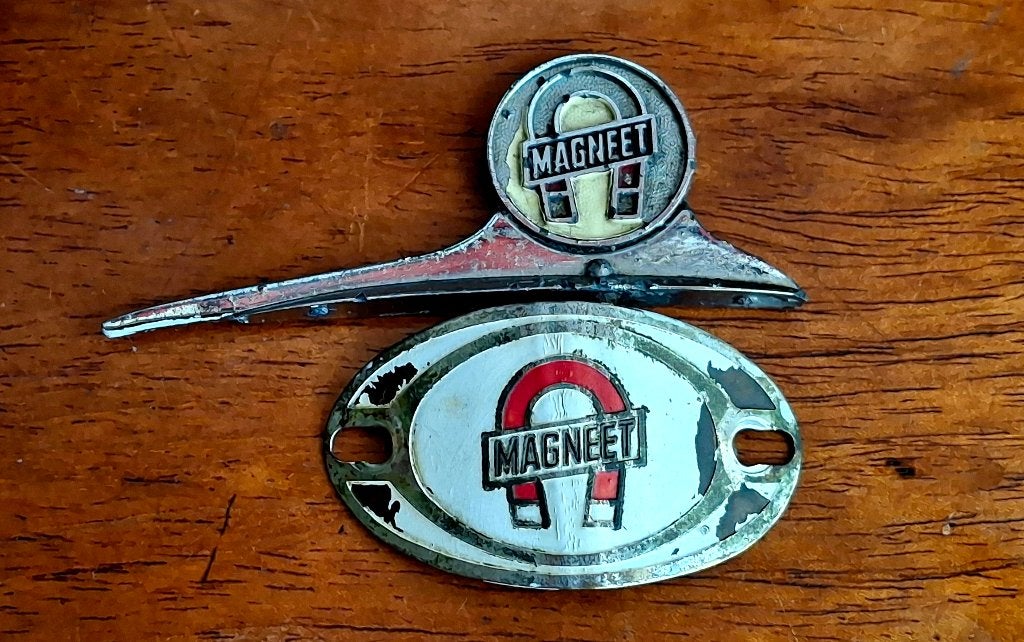 Magneet mascotte, spatbord plaat,achterlicht, Gebruikt, Magneet, Overige materialen, Ophalen of Verzenden