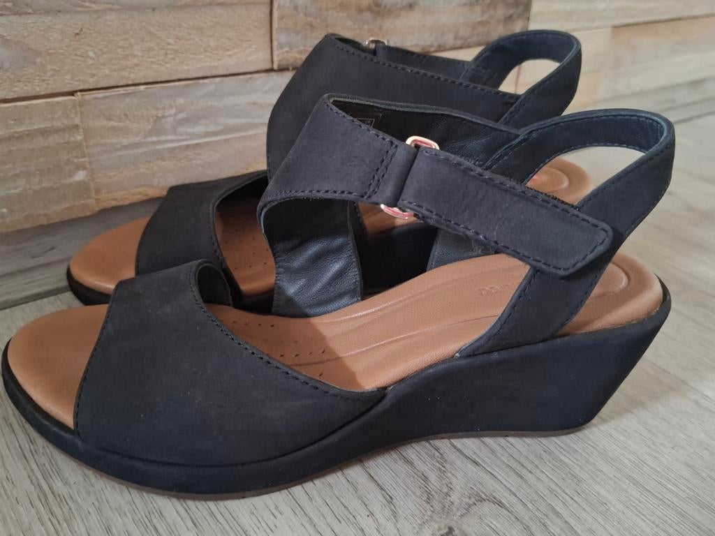 Clarks leren sandalen maat 38, Zwart, Nieuw, Clarks, Sandalen of Muiltjes