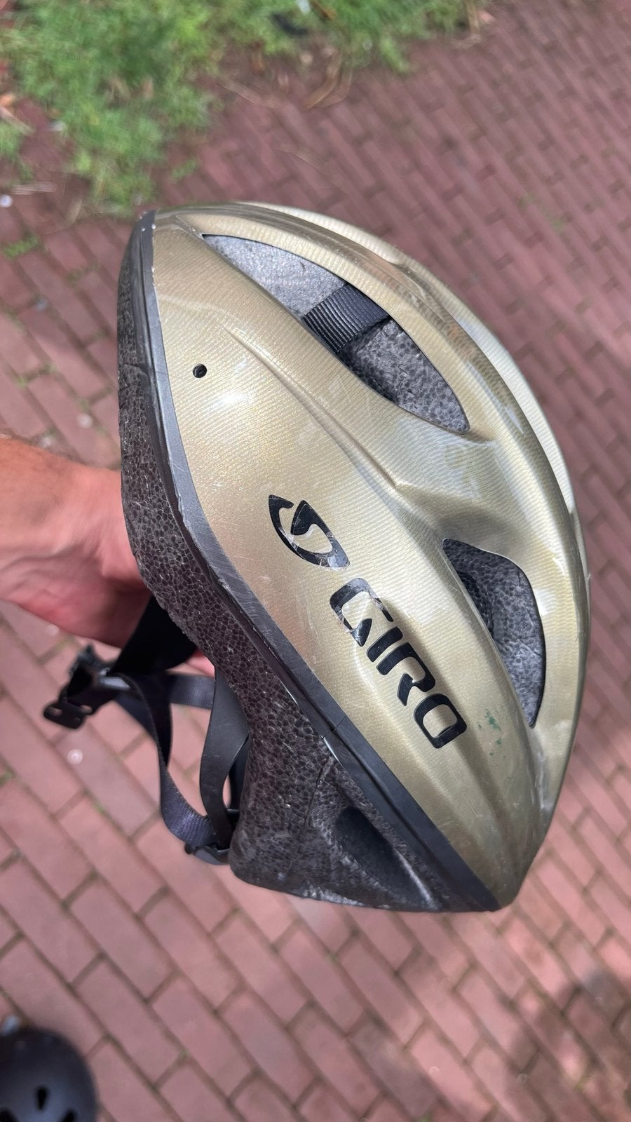 Giro fietshelm - Goudkleurig - Maat M, Ophalen of Verzenden, Gebruikt, M, Heer of Dame
