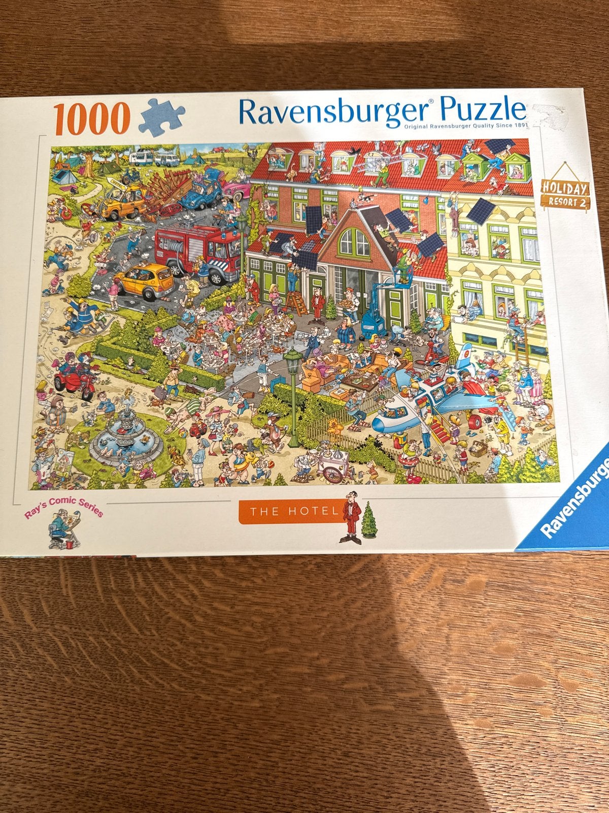 Ravensburger Legpuzzel 1000 stukjes - The Hotel, Hobby en Vrije tijd, Denksport en Puzzels, Ophalen, 500 t/m 1500 stukjes, Gebruikt