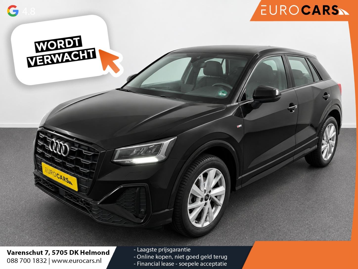 Audi Q2 35 TFSI S Edition Leder Airco Navi Carplay PDC Full, Auto's, 4 cilinders, 150 pk, Zwart, Bedrijf