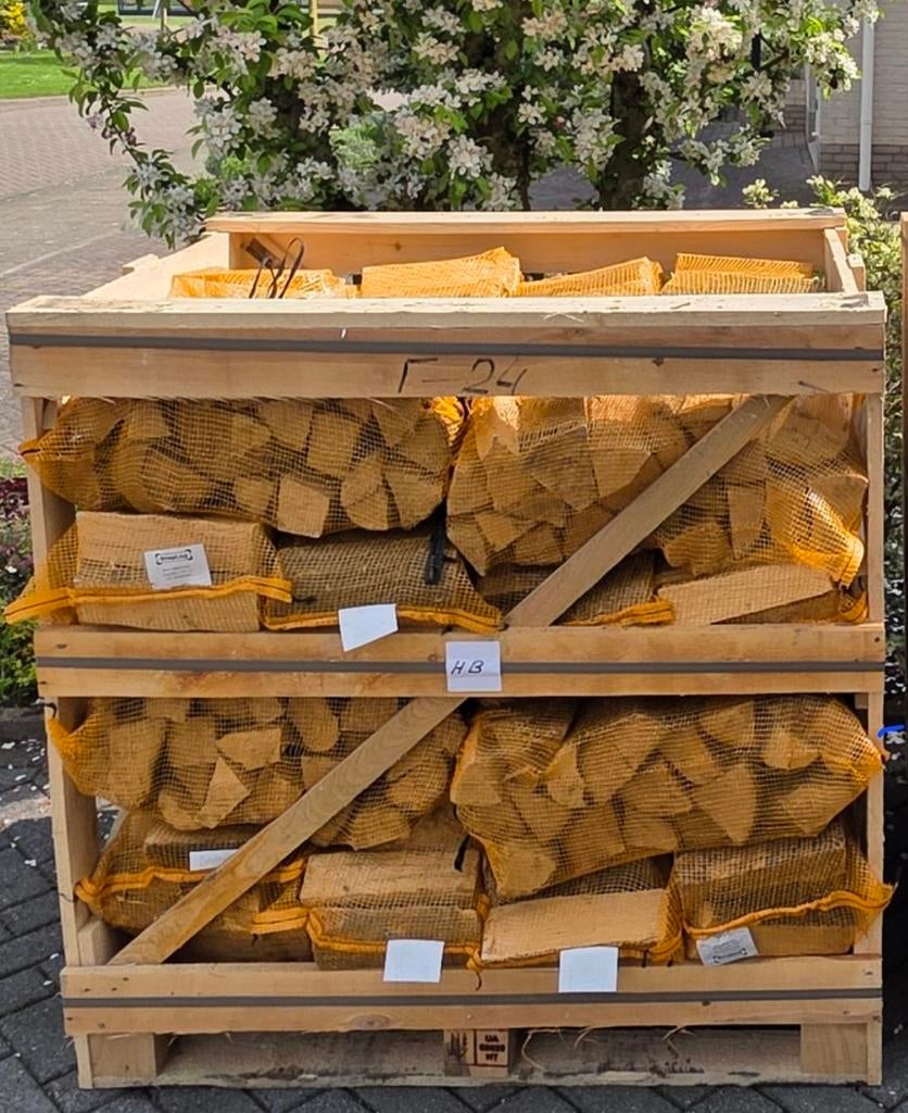 Netten openhaardhout haagbeuk, eik, beuk, berk, els droog, Tuin en Terras, Haardhout, 6 m³ of meer, Ophalen of Verzenden