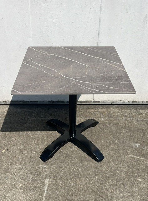 1 horeca bistro terrastafel trespa volkern 70x70 marmerlook, Ophalen, Zo goed als nieuw