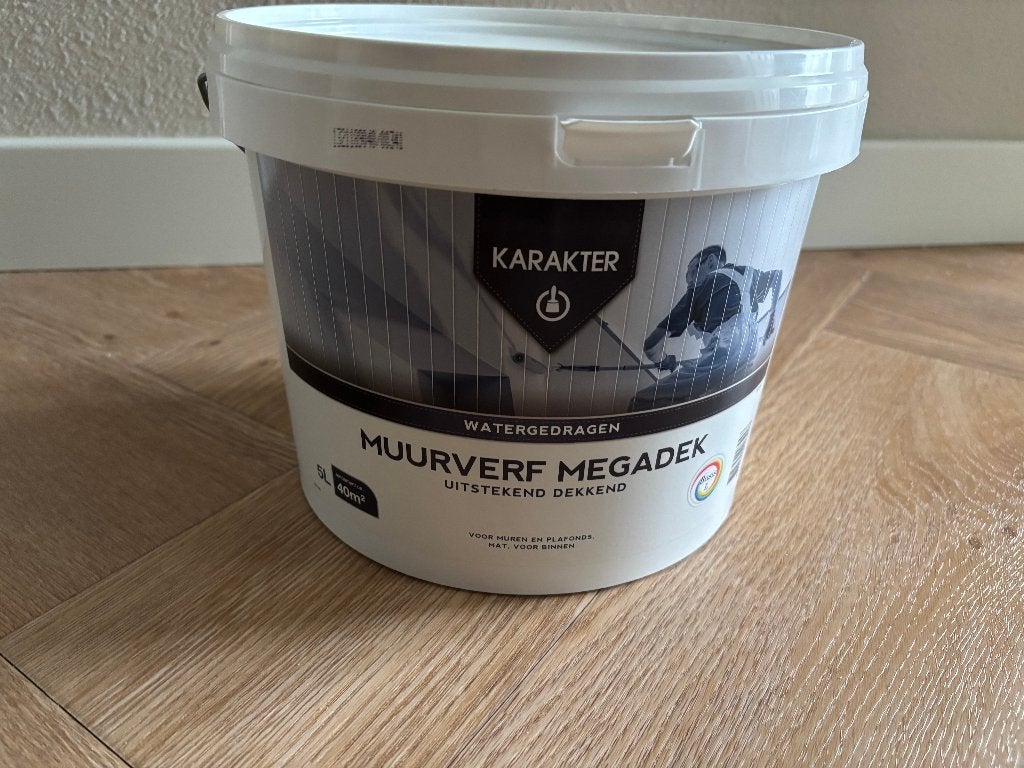 Karakter Megadek Muurverf RAL1015, Ophalen, Overige kleuren, 5 tot 10 liter, Nieuw