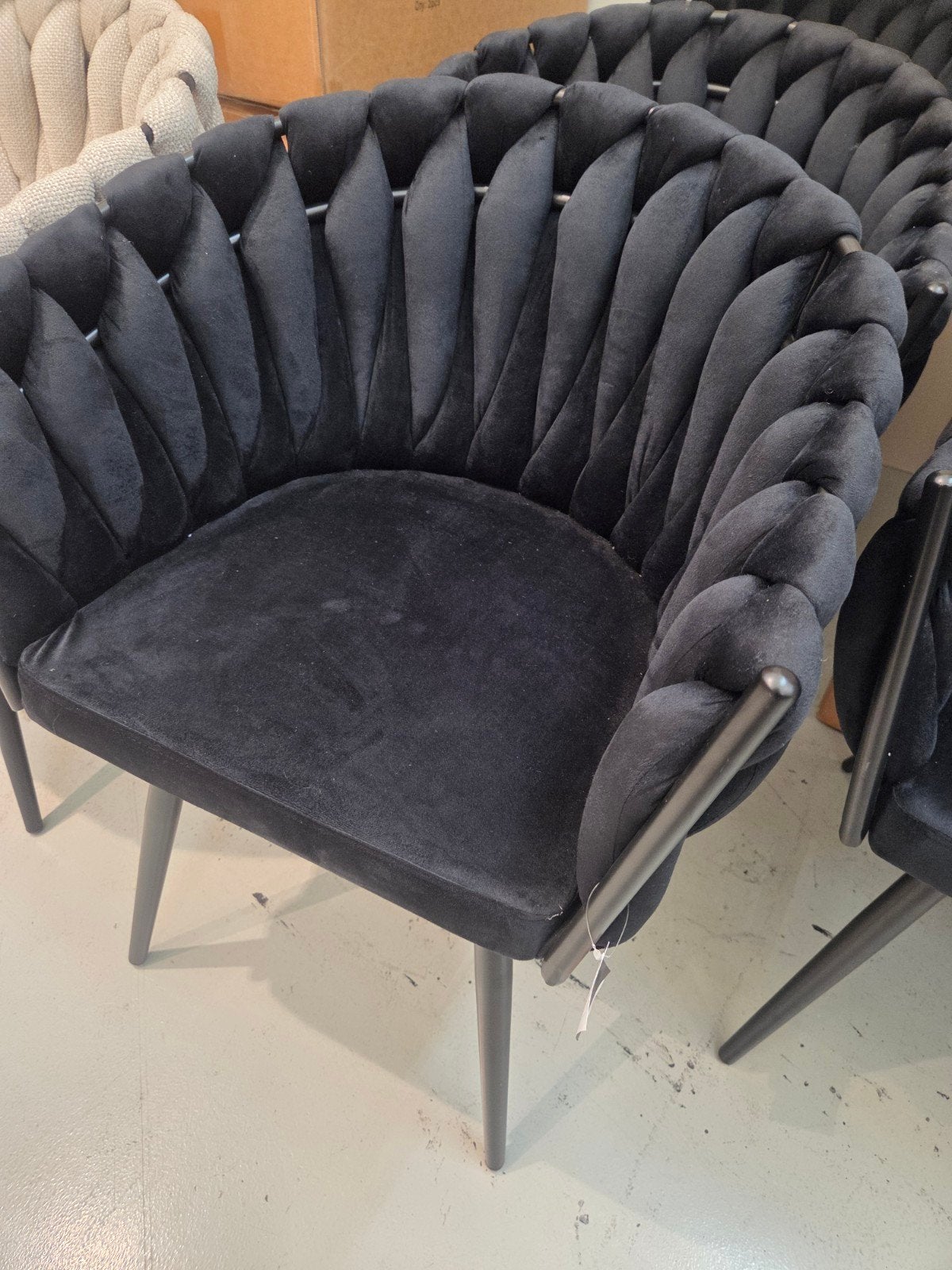 Pole to Pole Wave Stoel Zwart Velvet, Modern, Design, Velvet, Zwart, Onbekend, Nieuw