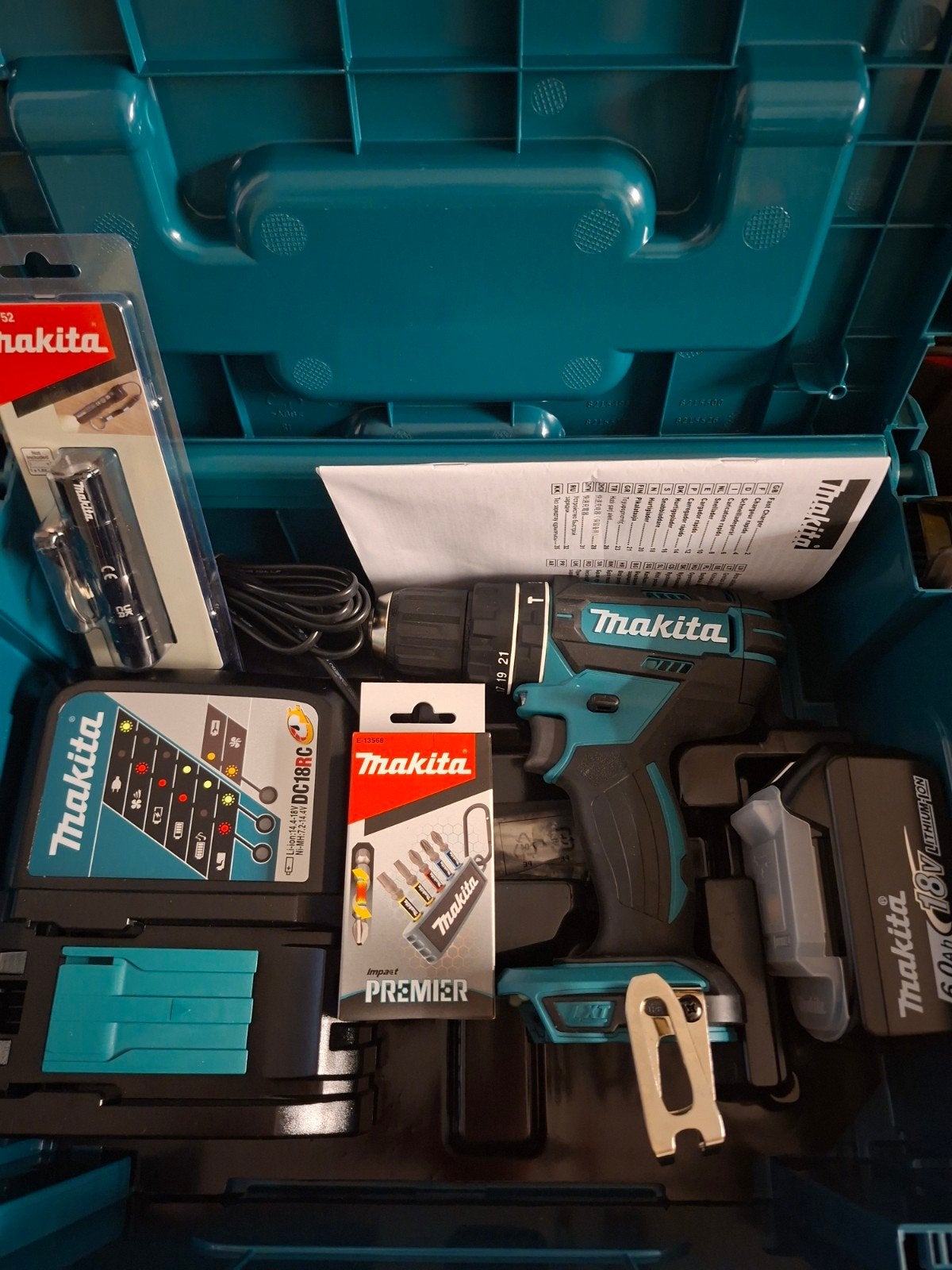 Makita DHP482ZJ 18V Klopboor-/schroefmachine incl 6.0Ah accu, 600 watt of meer, Nieuw, Ophalen of Verzenden, Boor- en Schroefmachine