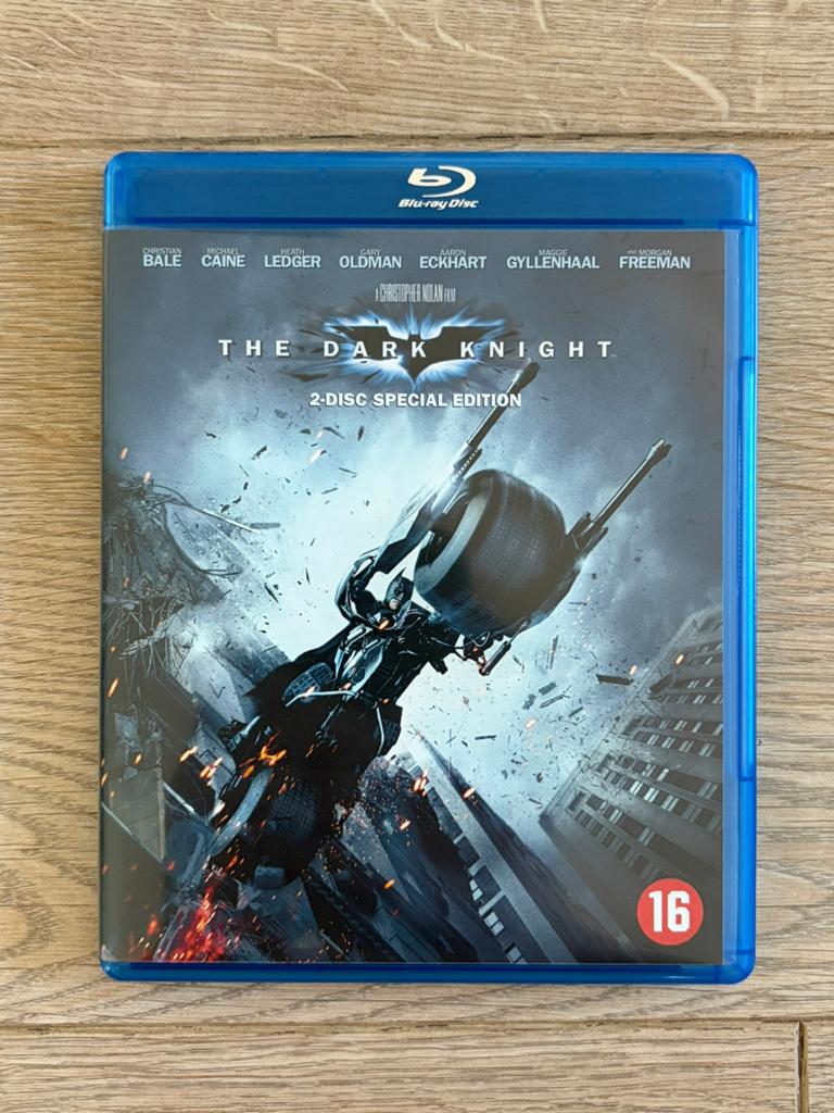 The Dark Knight 2-disk blu-ray, Ophalen of Verzenden, Zo goed als nieuw, Actie