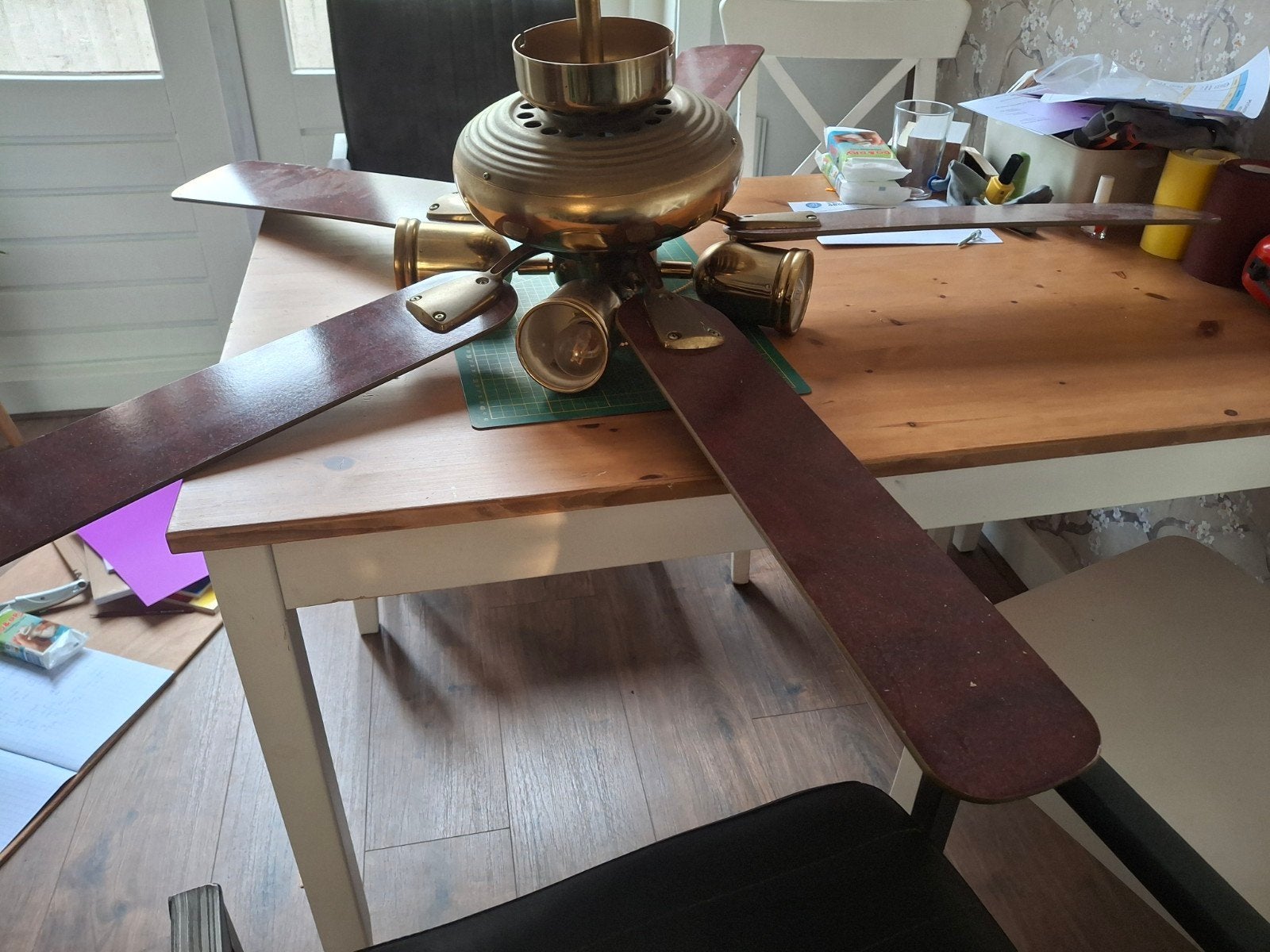 Ventilator/lamp, Witgoed en Apparatuur, Ophalen, Gebruikt, Plafondventilator