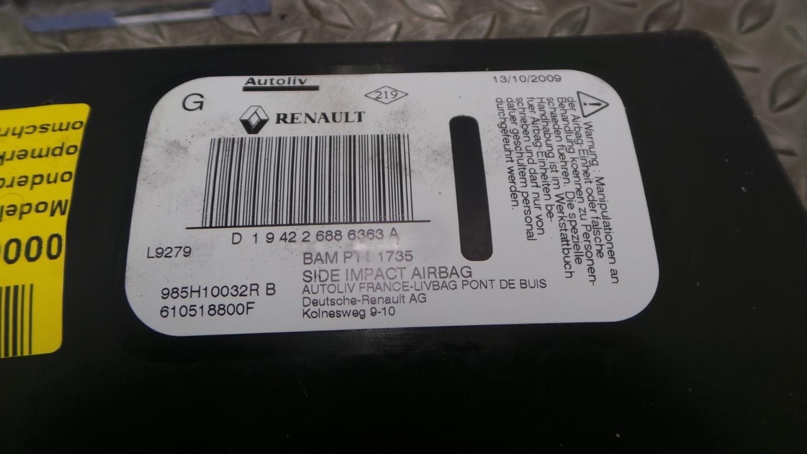 RENAULT MEGANE AIRBAG LINKS 2013, Auto-onderdelen, Elektronica en Kabels, Gebruikt, ARN erkend, Stiba lid, Erkend duurzaam, Ophalen of Verzenden