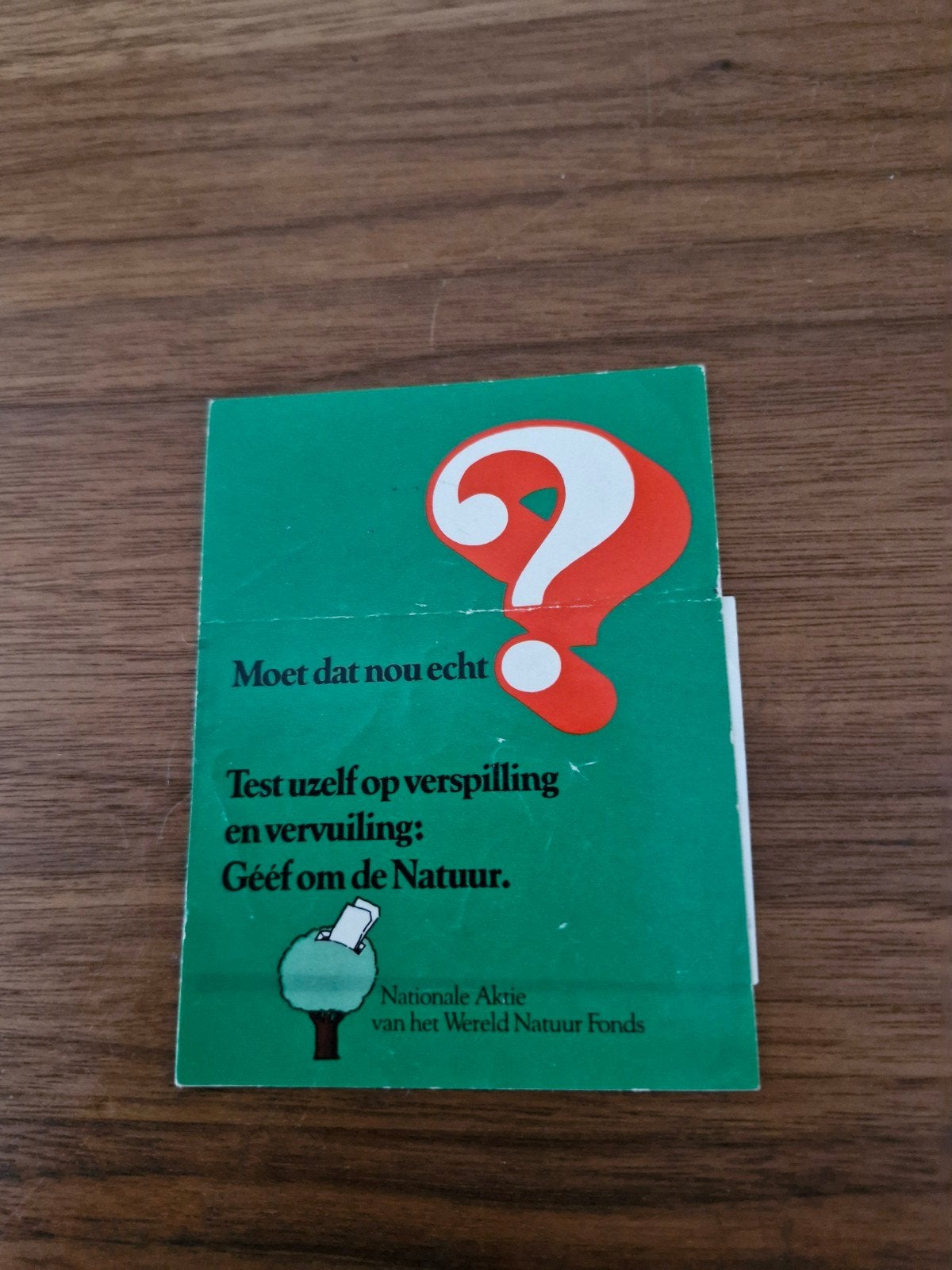 9781 Vintage Wereld Natuur Fonds Sticker - Gééf om de Natuur, Verzamelen, Stickers, Ophalen of Verzenden, Gebruikt, Dier en Natuur