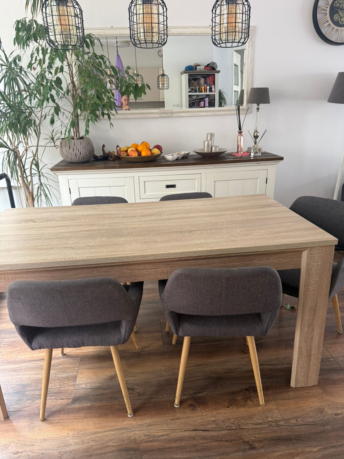 Gratis eetafel met stoelen, Huis en Inrichting, Ophalen of Verzenden, Zo goed als nieuw, Rechthoekig, 50 tot 100 cm