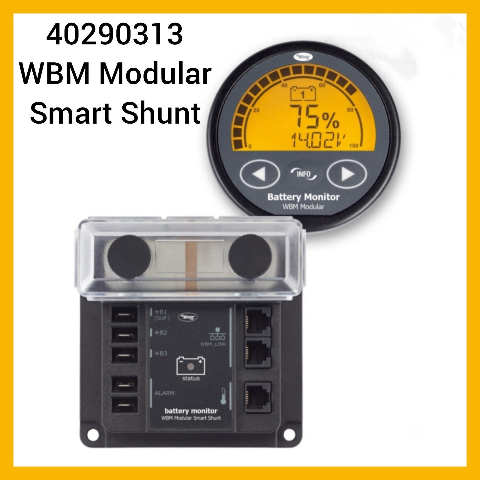 WBM BATTERY MONITOR – WP MODULAR SMART SHUNT 40290313 / Neu, Watersport en Boten, Ophalen of Verzenden, Nieuw, Kabel of Apparatuur