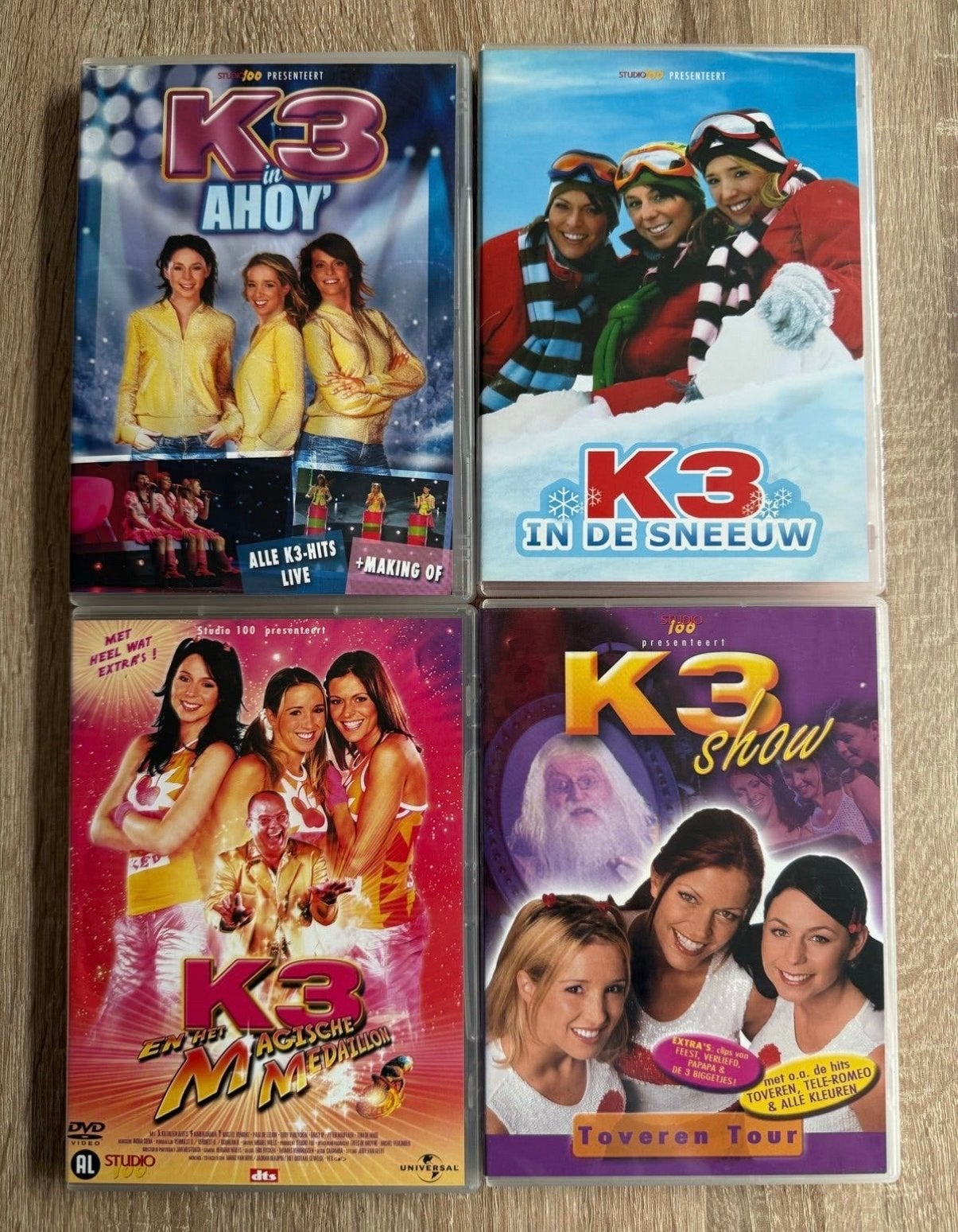 K3 DVD Collectie: Ahoy, In de Sneeuw, Magische Medaillon, Sh, Gebruikt, Alle leeftijden, Nederlands, Familie