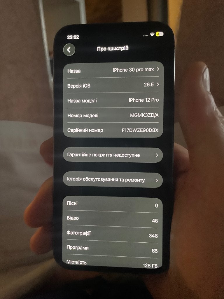 Apple iphone 12 pro 128Gb 72% battery, 128 GB, Zwart, Zo goed als nieuw, 72 %