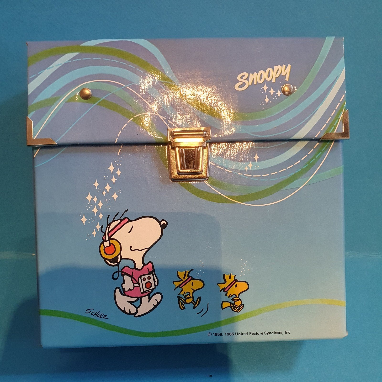 Snoopy CD-opbergdoos met schouderband - Vintage 1958, 1965, Verzamelen, Ophalen of Verzenden, Gebruikt