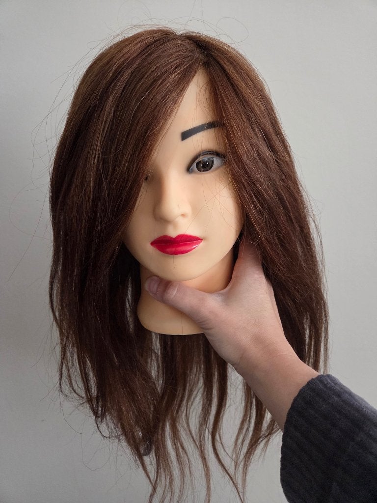 Pop kapperspop met mixed echt haar, Ophalen of Verzenden, Babypop