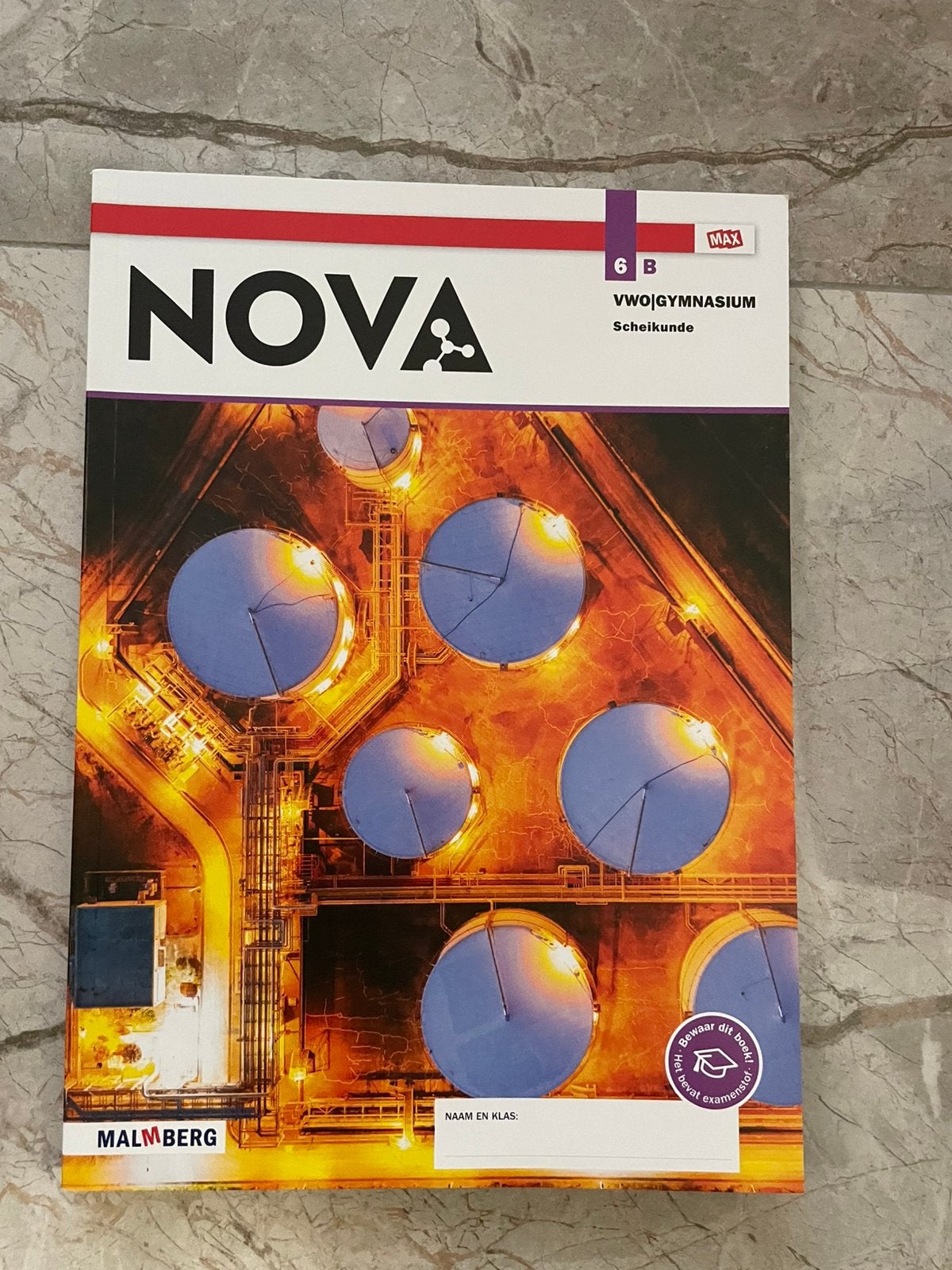 NOVA Scheikunde MAX 6 VWO/Gymnasium Boek, Ophalen of Verzenden, Zo goed als nieuw, VWO, Scheikunde
