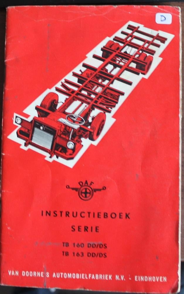 Daf touringcar instructieboekje TB 160 / 163, Verzenden
