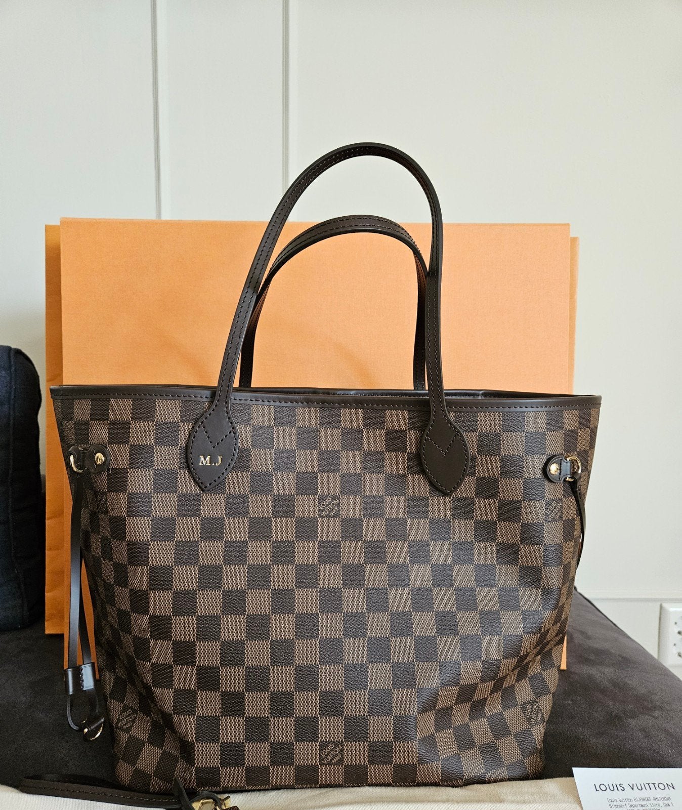 Louis Vuitton Neverfull MM - NIEUW, 30 cm of meer, Bruin, Ophalen of Verzenden, Nieuw