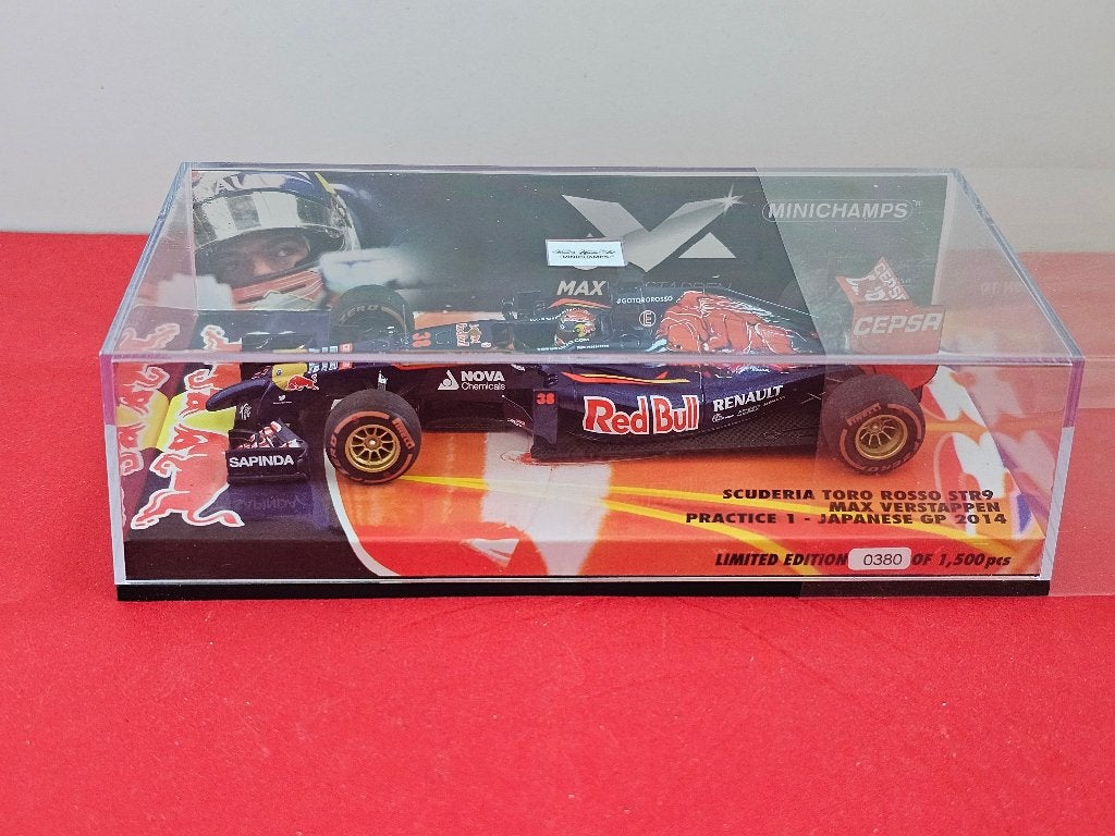 Toro Rosso STR9, M. Verstappen # 33, GP Japan 2014. <NIEUW>, Ophalen of Verzenden, Nieuw, Auto, MiniChamps