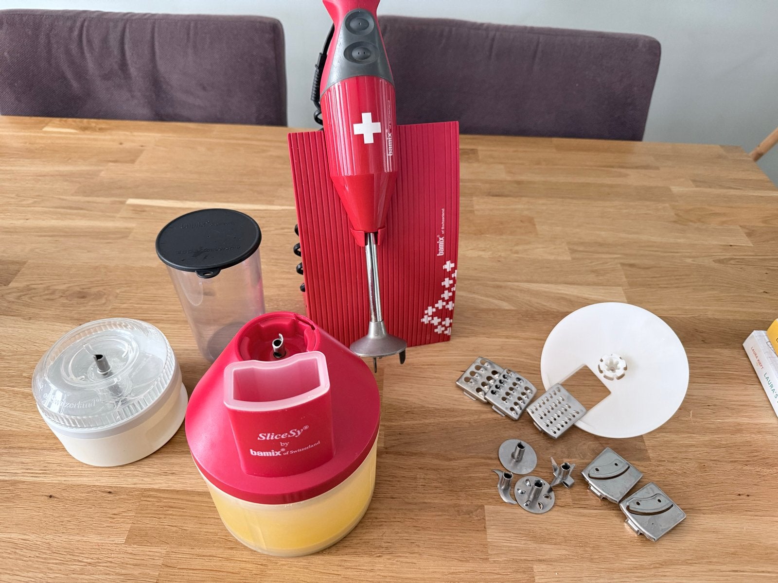 Bamix Superbox Staafmixer - Complete set met gebruikssporen, Minder dan 1 liter, Ophalen of Verzenden, Gebruikt, 2 snelheden