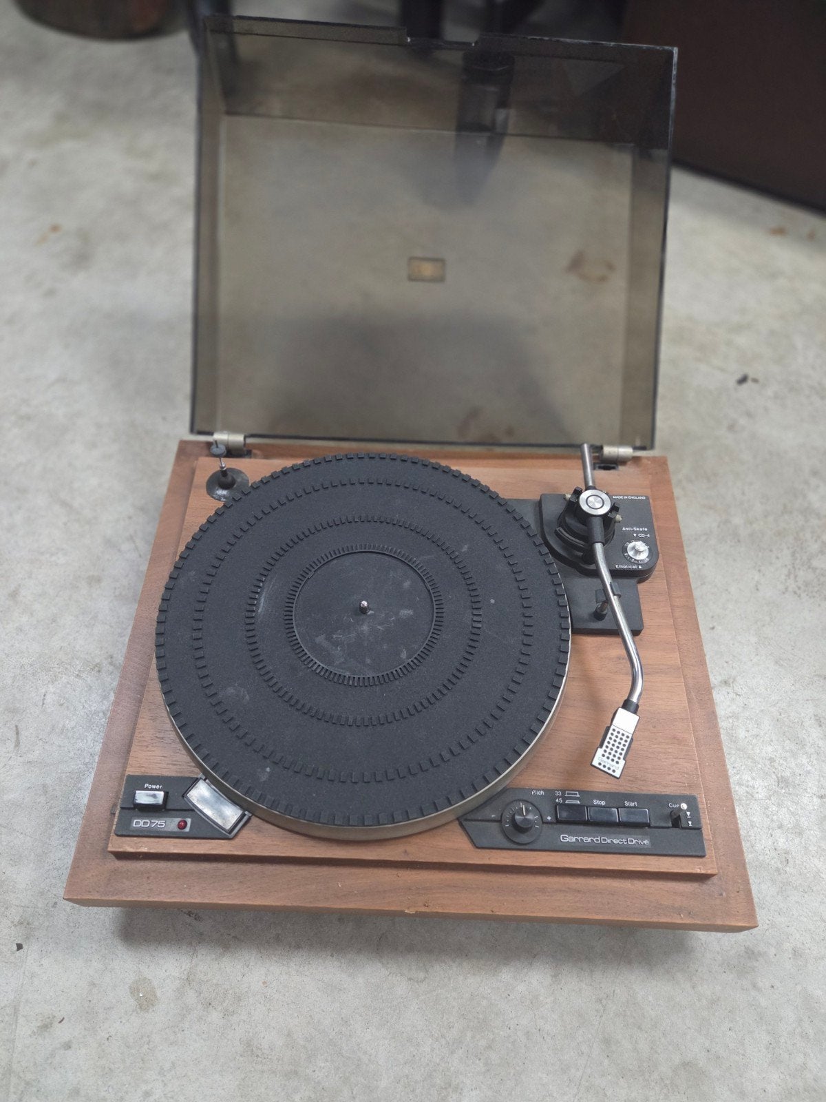 Garrard Direct Drive DD75 Platenspeler - Vintage Hout, Gebruikt, Pitch-regelaar, Platenspeler, Ophalen