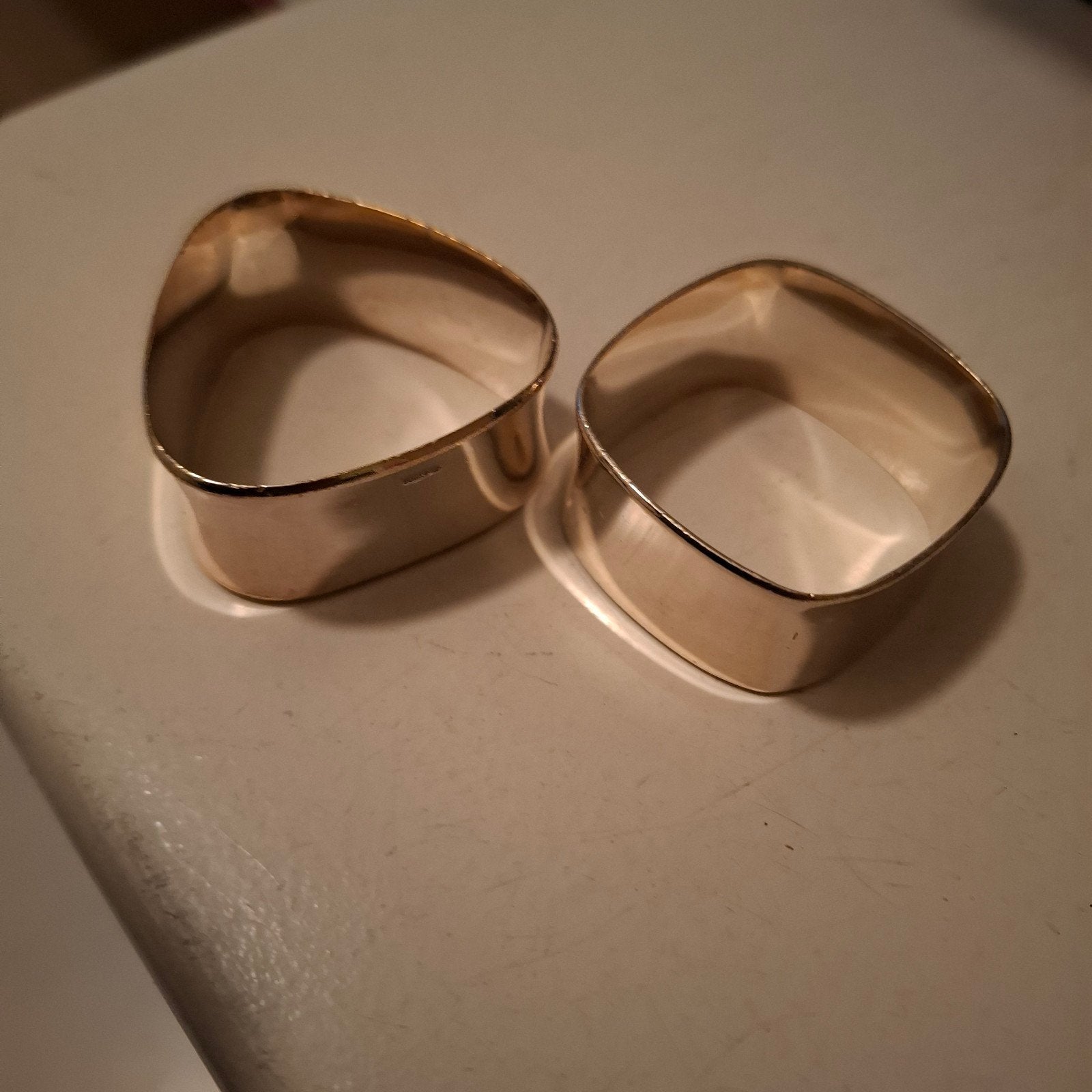 Set van 2 Zilveren Servetringen, Antiek en Kunst, Antiek | Goud en Zilver, Ophalen of Verzenden