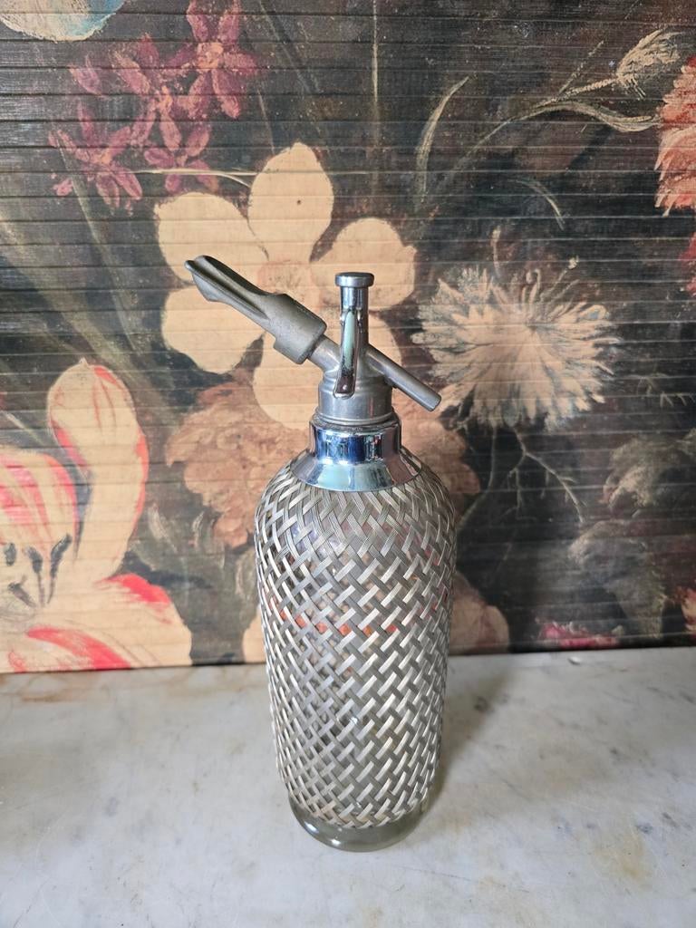 Oude glazen spuitfles sodafles sparklets, Antiek en Kunst, Antiek | Glas en Kristal, Ophalen of Verzenden