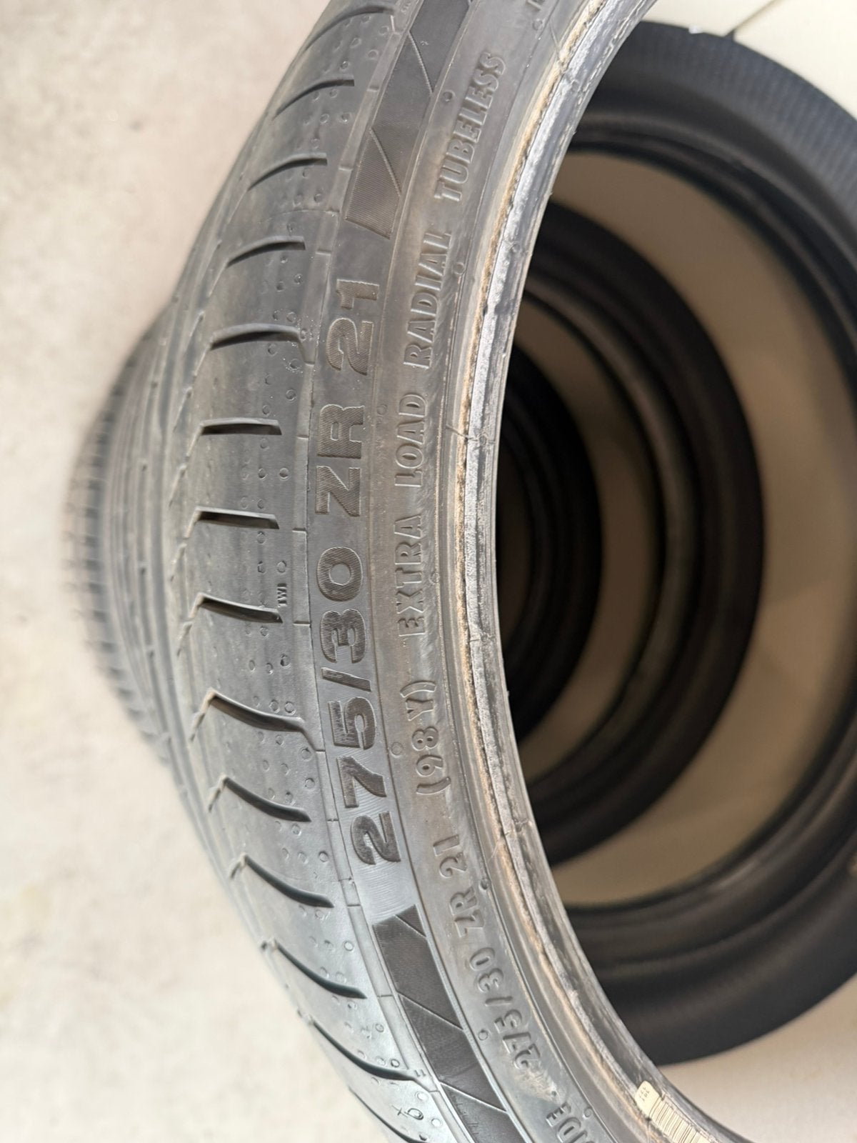 Continental contisportcontact 5P 275 30 21 7/8mm, Ophalen, Gebruikt, 275 mm, 21 inch