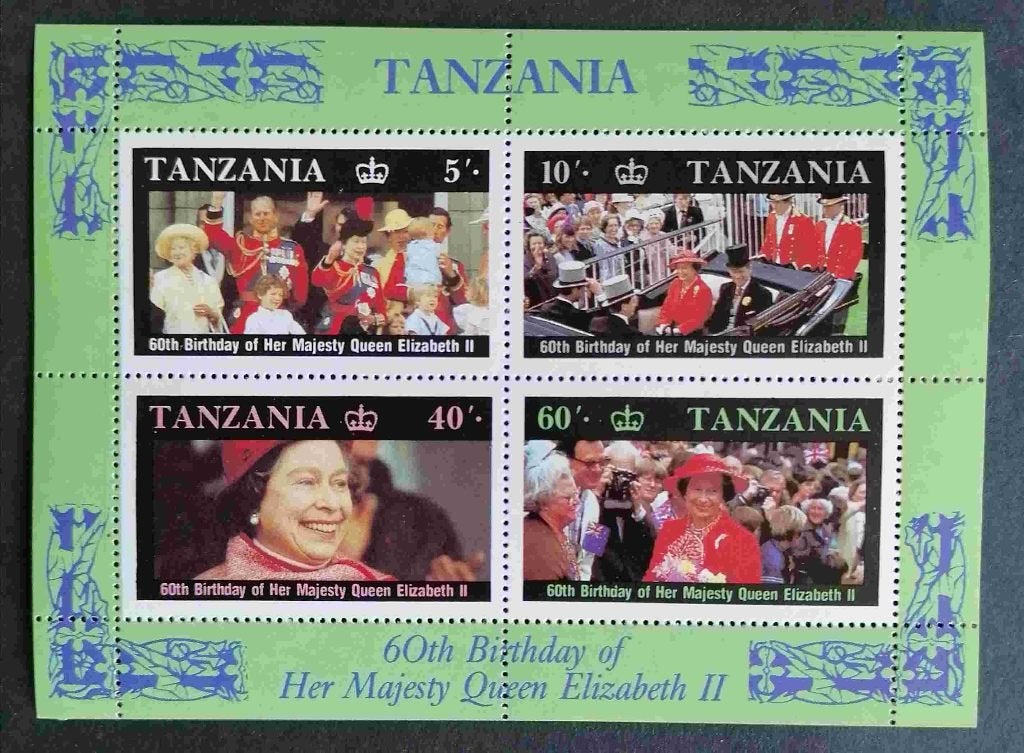 TANZANIA - blok Queen Elizabeth 1987, Postzegels en Munten, Verzenden, Tanzania, Postfris