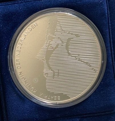 Zilveren 50 Gulden 1984 - Willem van Oranje (Proof + Doos), Postzegels en Munten, Munten | Nederland, Koningin Beatrix, Zilver