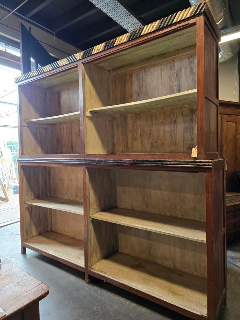 Gave grote winkelkast | buffetkast / 2 dressoirs uit India, Teakhout, Met plank(en), Gebruikt, 200 cm of meer