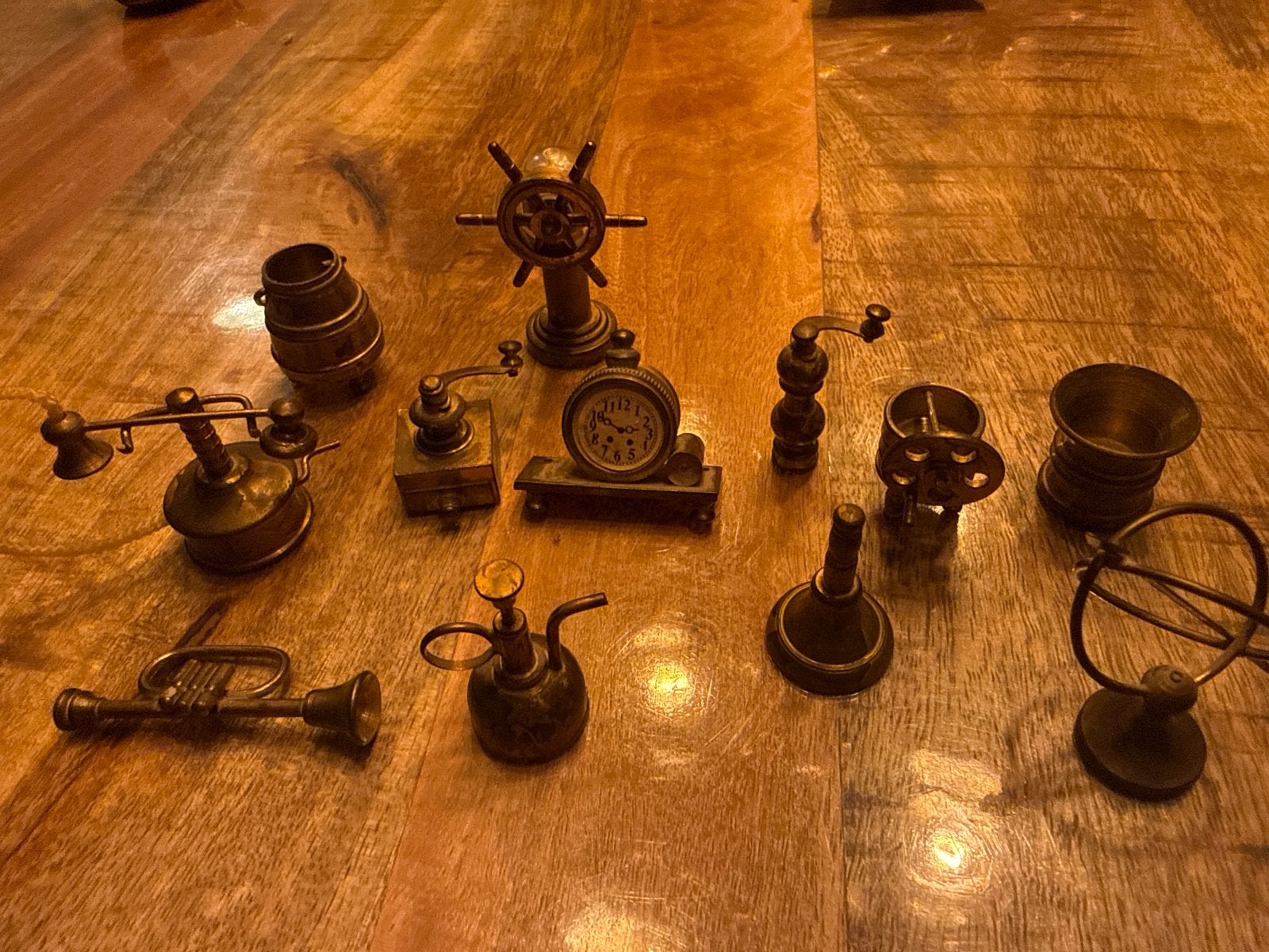 Set van 11 Miniatuur Messing Decoratieve Items, Ophalen of Verzenden